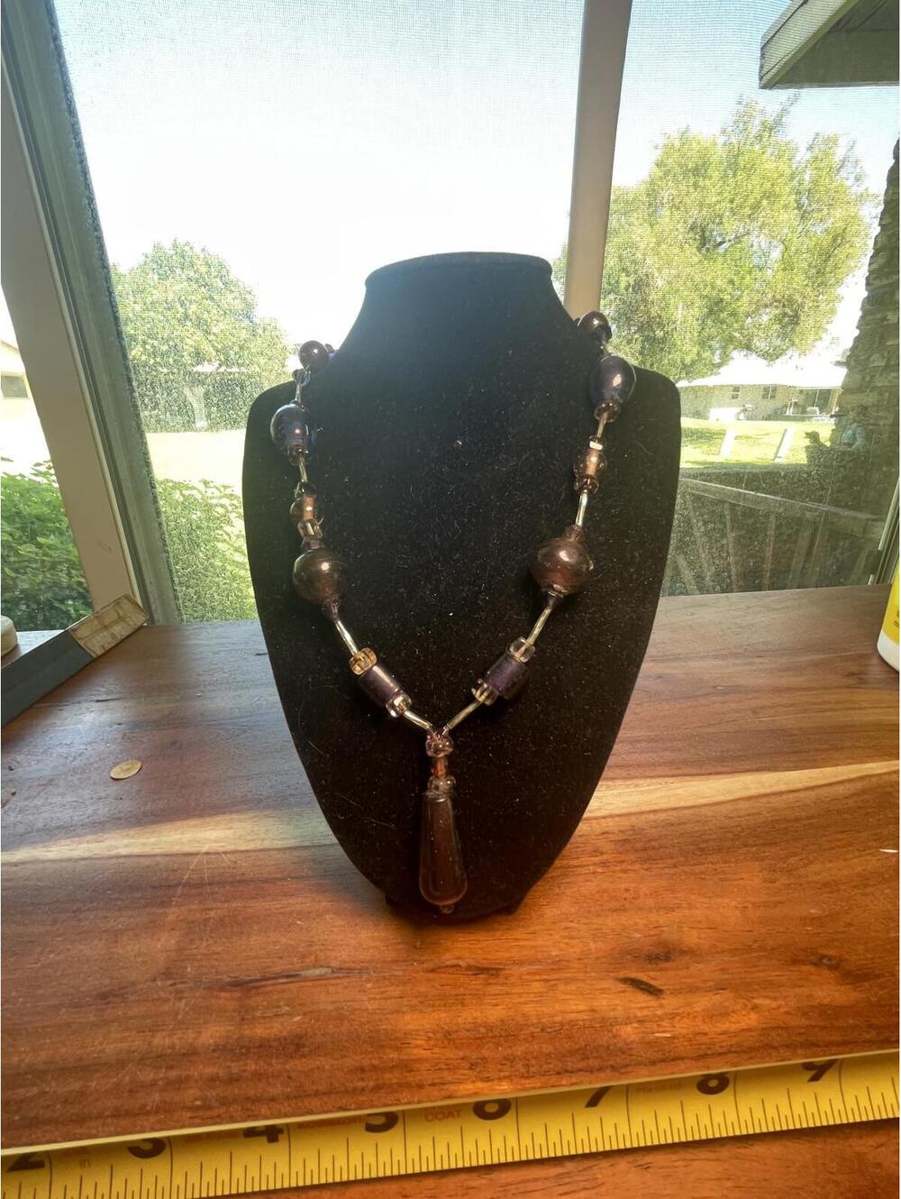 Vintage Rust/Maroon Bead Necklace